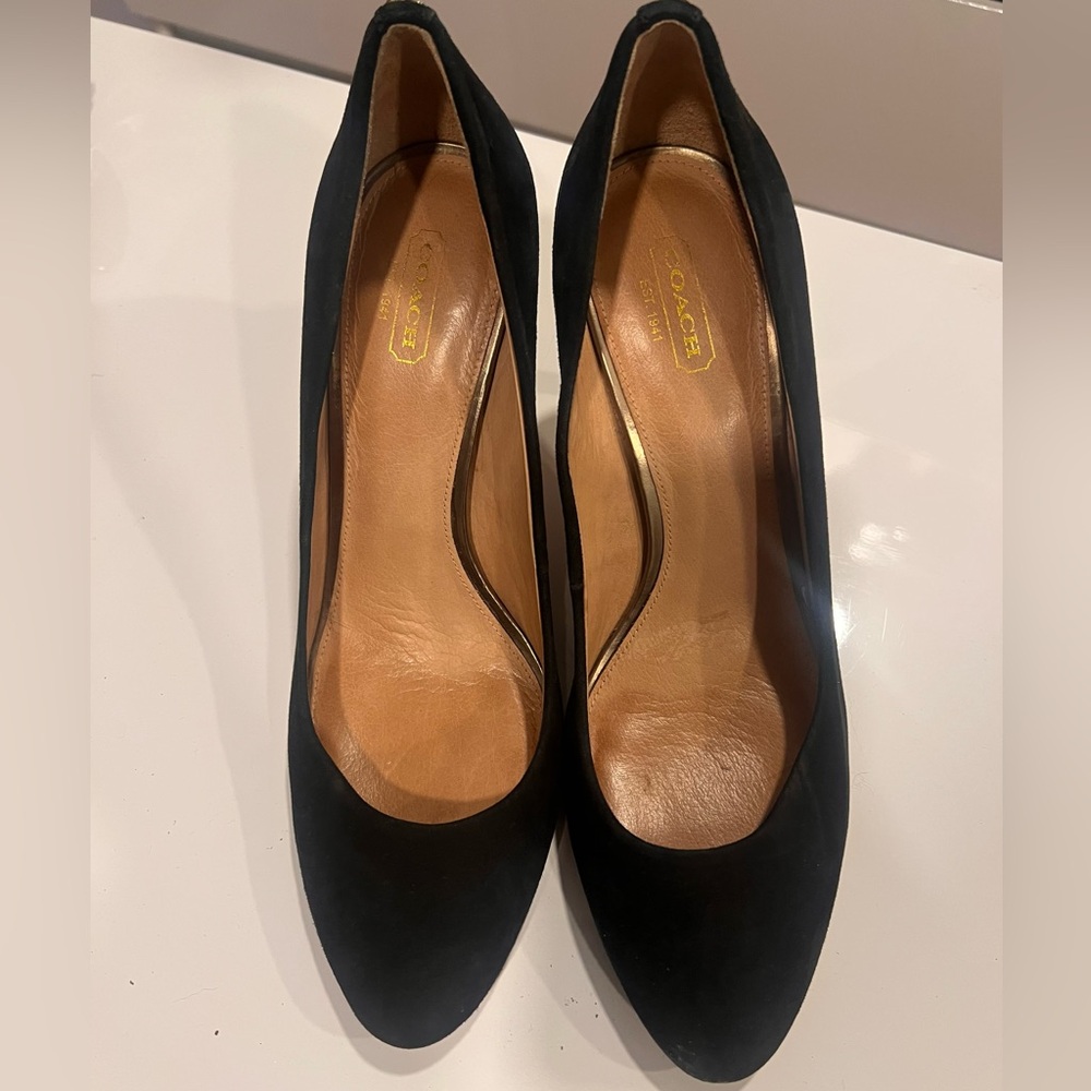 Coach Black Suede Women's Pump